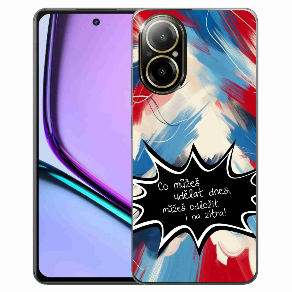 Gél borító mmCase a Realme C67 készülékhez - vicces szöveg 9 fekete háttér