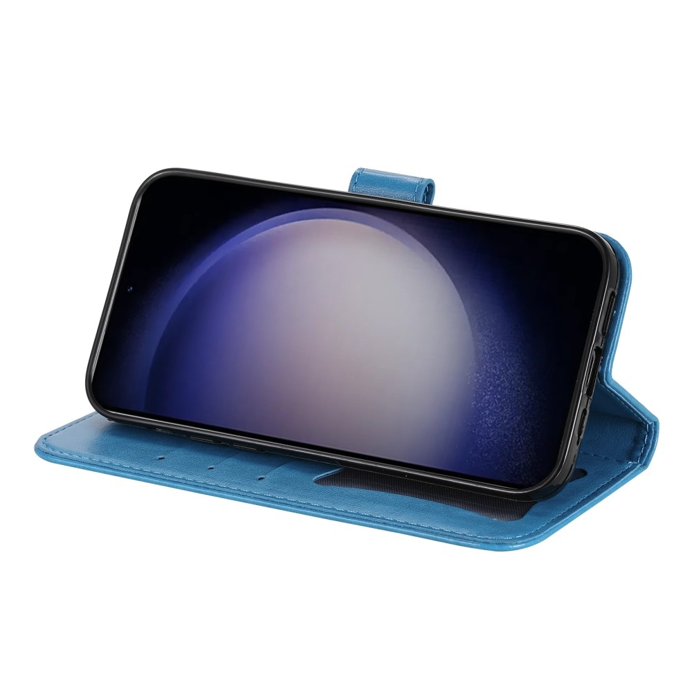 Virágos könyv tok Samsung Galaxy S25+ készülékhez - kék