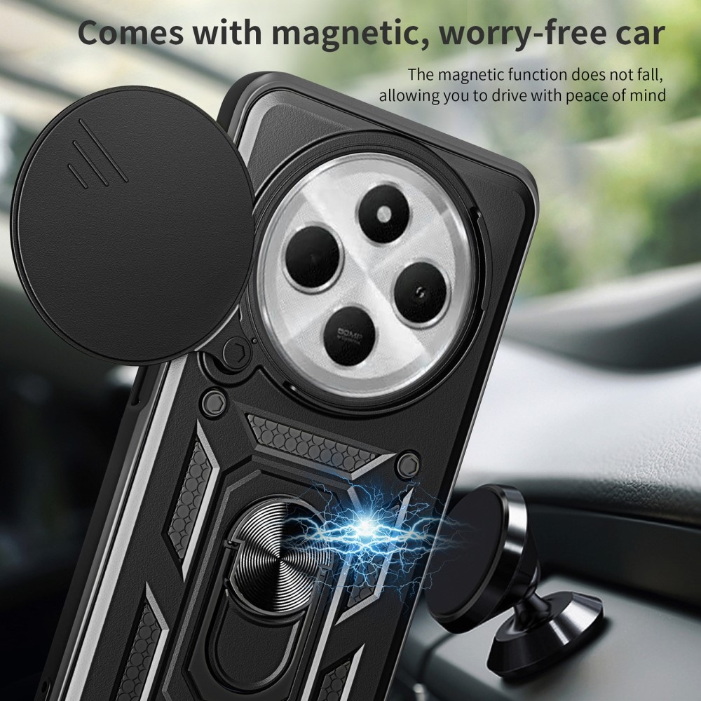 Tartós csúszásálló borító Xiaomi Redmi 14C/Poco C75-hez - fekete