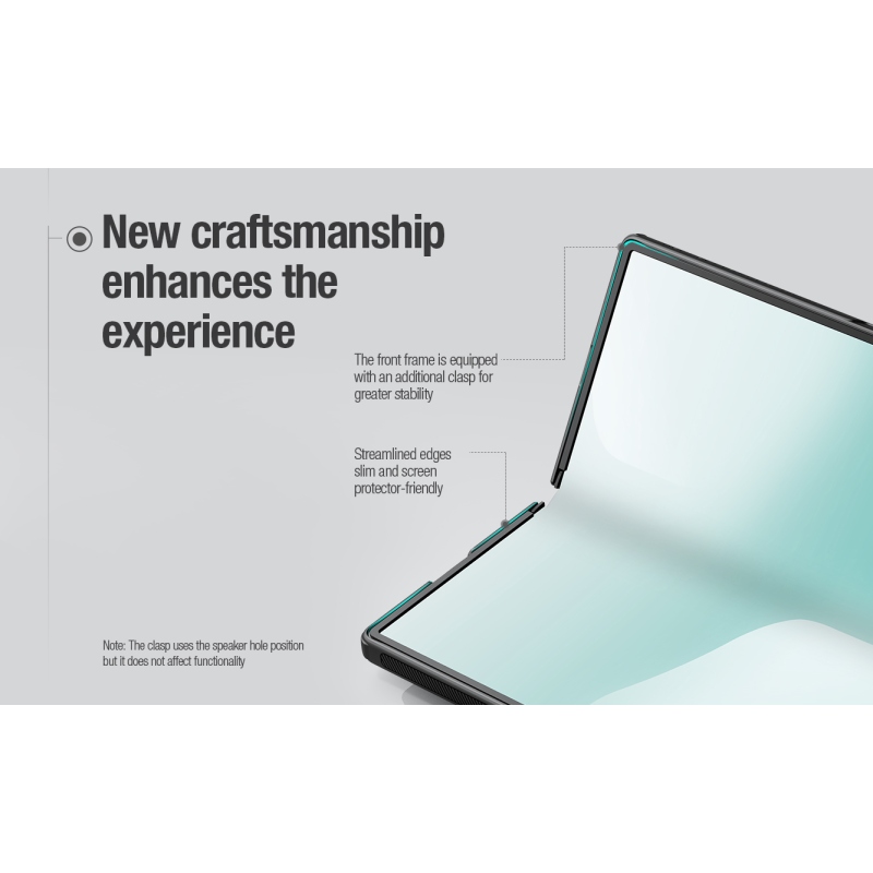 Nillkin Super Frosted FOLD mágneses hátlap a Samsung Galaxy Z Fold 8 Ultra-hoz, átlátszó fekete