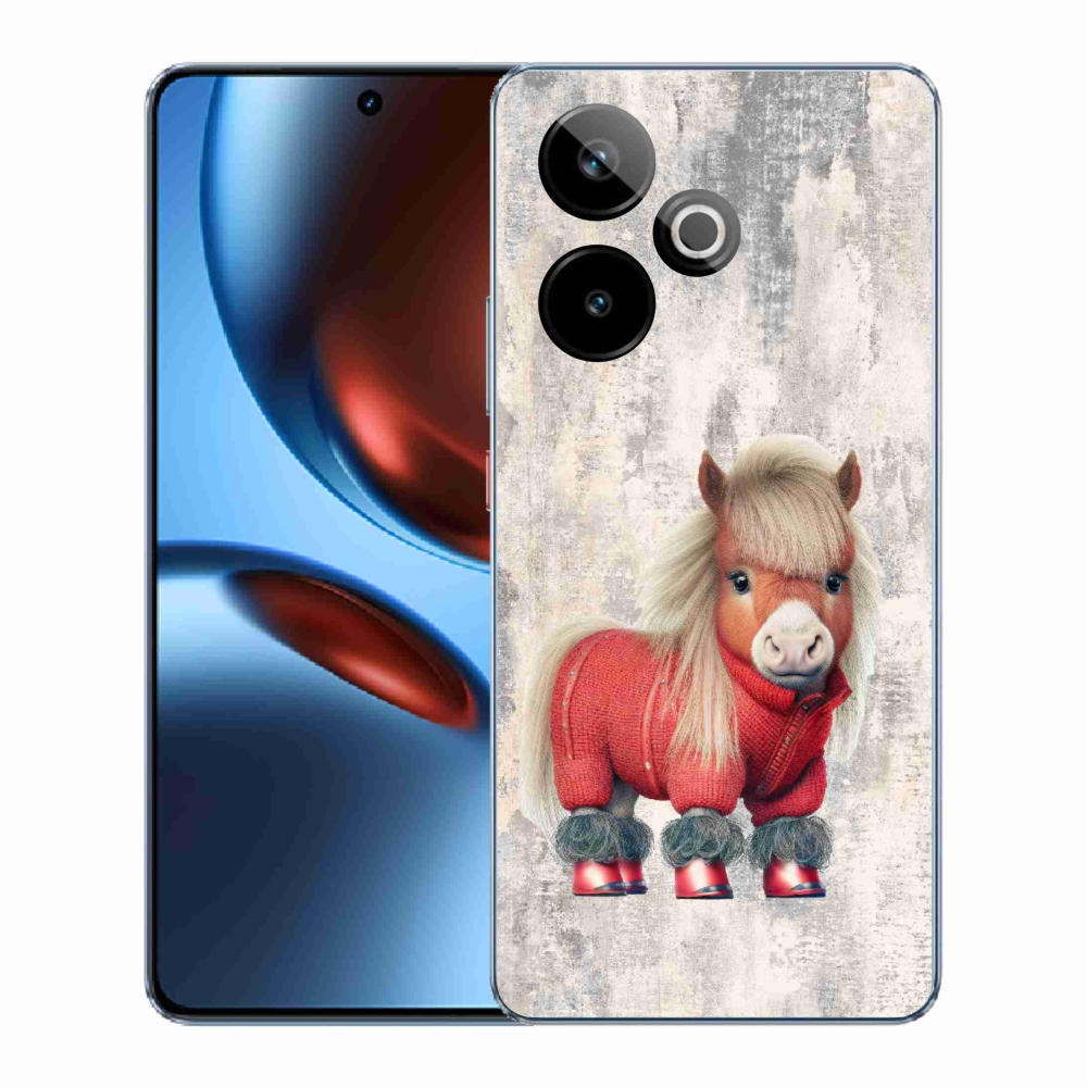 Rugalmas zselés tok mmCase képpel a Realme GT 7 5G/GT 7T 5G - póni pulóverben