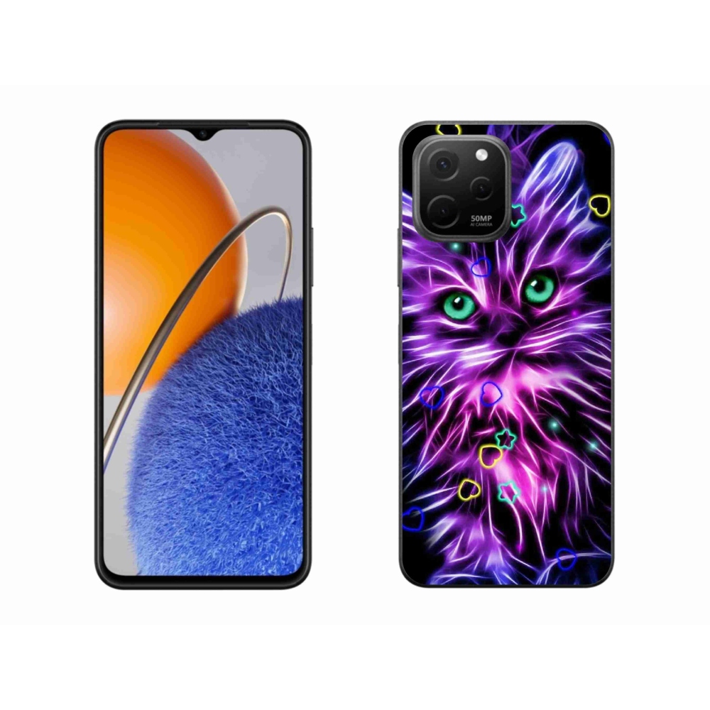 Gél borító mmCase a Huawei Nova Y61-en - absztrakt macska
