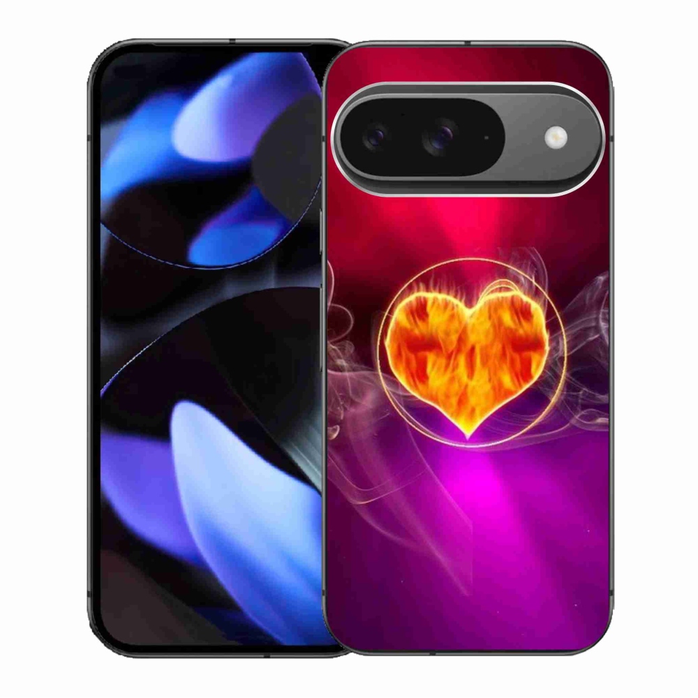 Gél borítás mmCase a Google Pixel 9/9 Pro számára - tüzes szív