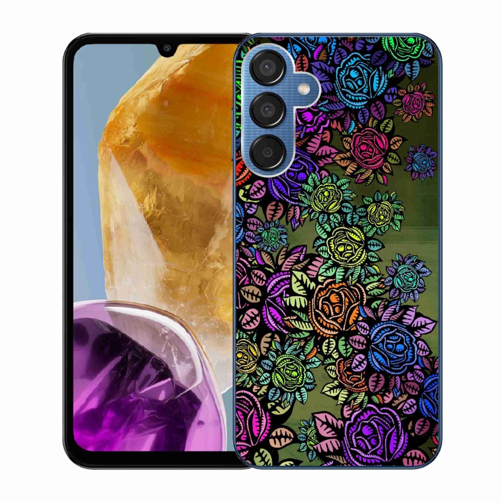Gél borító mmCase Samsung Galaxy M15 5G - virágok 6
