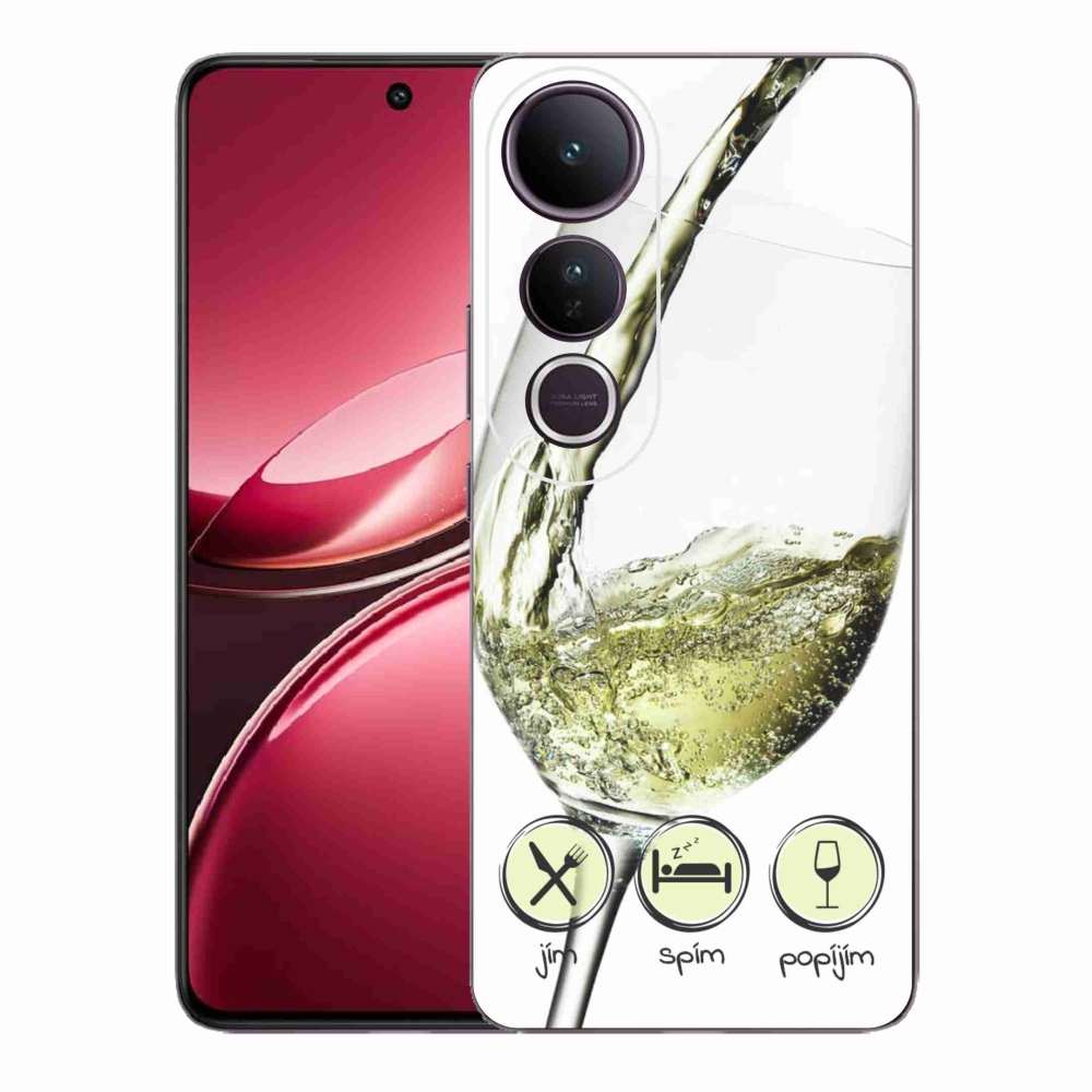 Gél borítás mmCase a Vivo V50 Lite 4G/5G készülékre - borospohár fehér