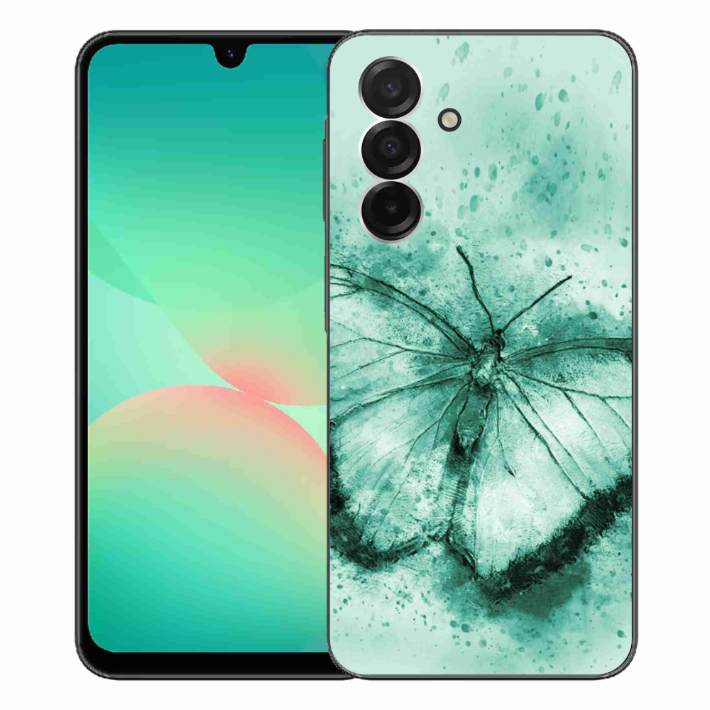 Zselés borítás mmCase Samsung Galaxy A26 5G - zöld pillangó