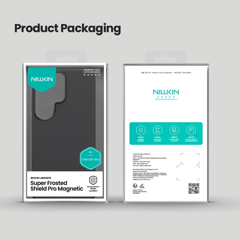 Nillkin Super Frosted PRO mágneses hátlap a Samsung Galaxy S26 Ultra Fekete készülékhez