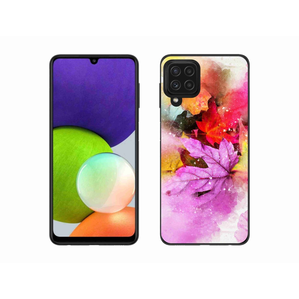 Gél borítás mmCase Samsung Galaxy A22 4G - színes levelek - Samsung Galaxy A22 4G - színes levelek