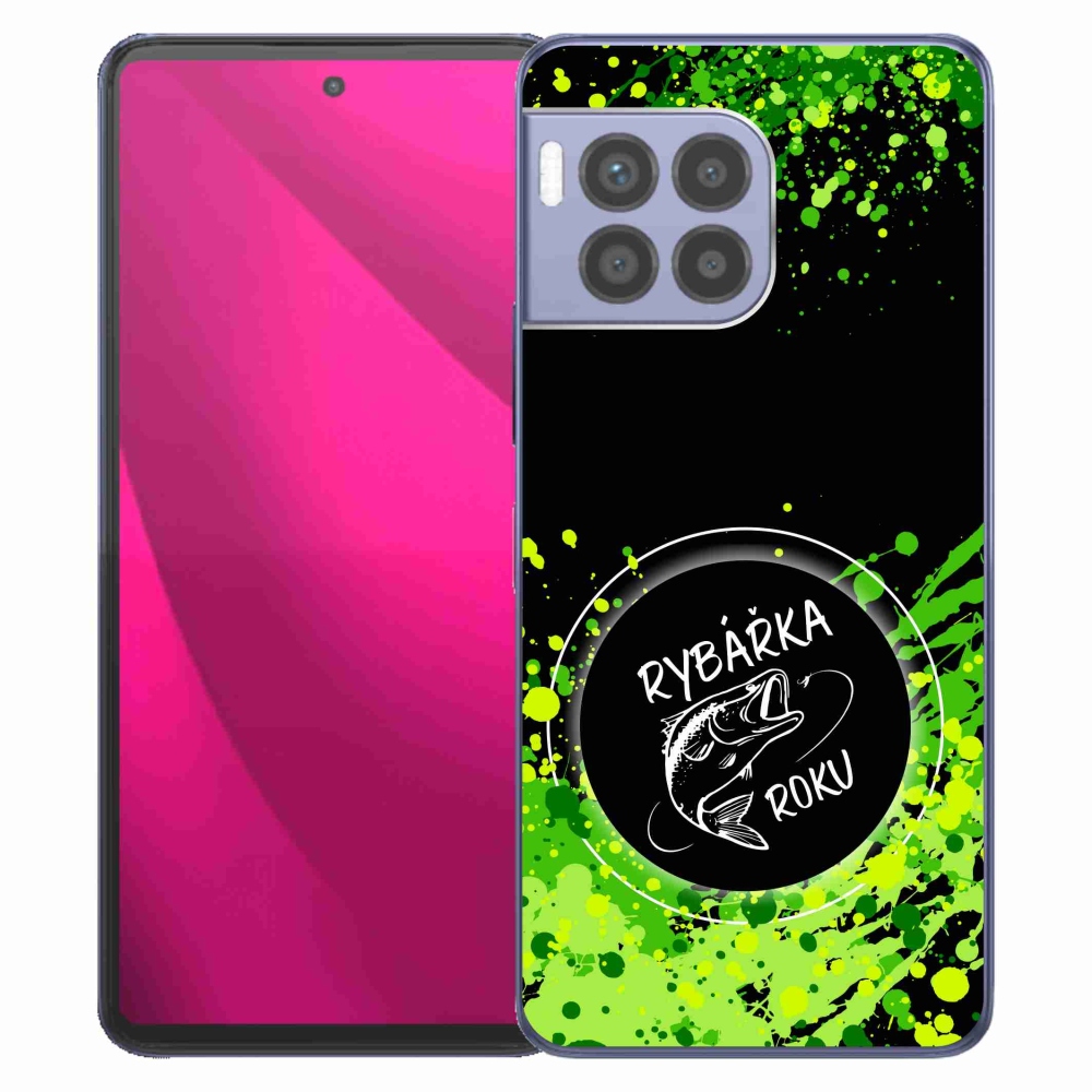 Zselés borítás mmCase a T-Mobile T Phone 2 Pro készülékhez - Az év horgásza fekete háttérrel