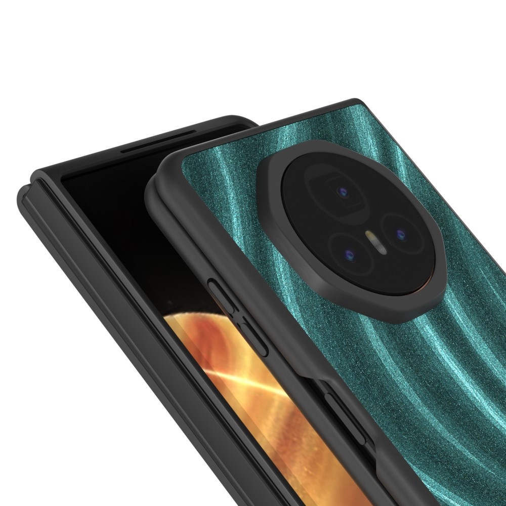 Tejút műanyag tok műbőrrel Honor Magic V3-hoz - zöld