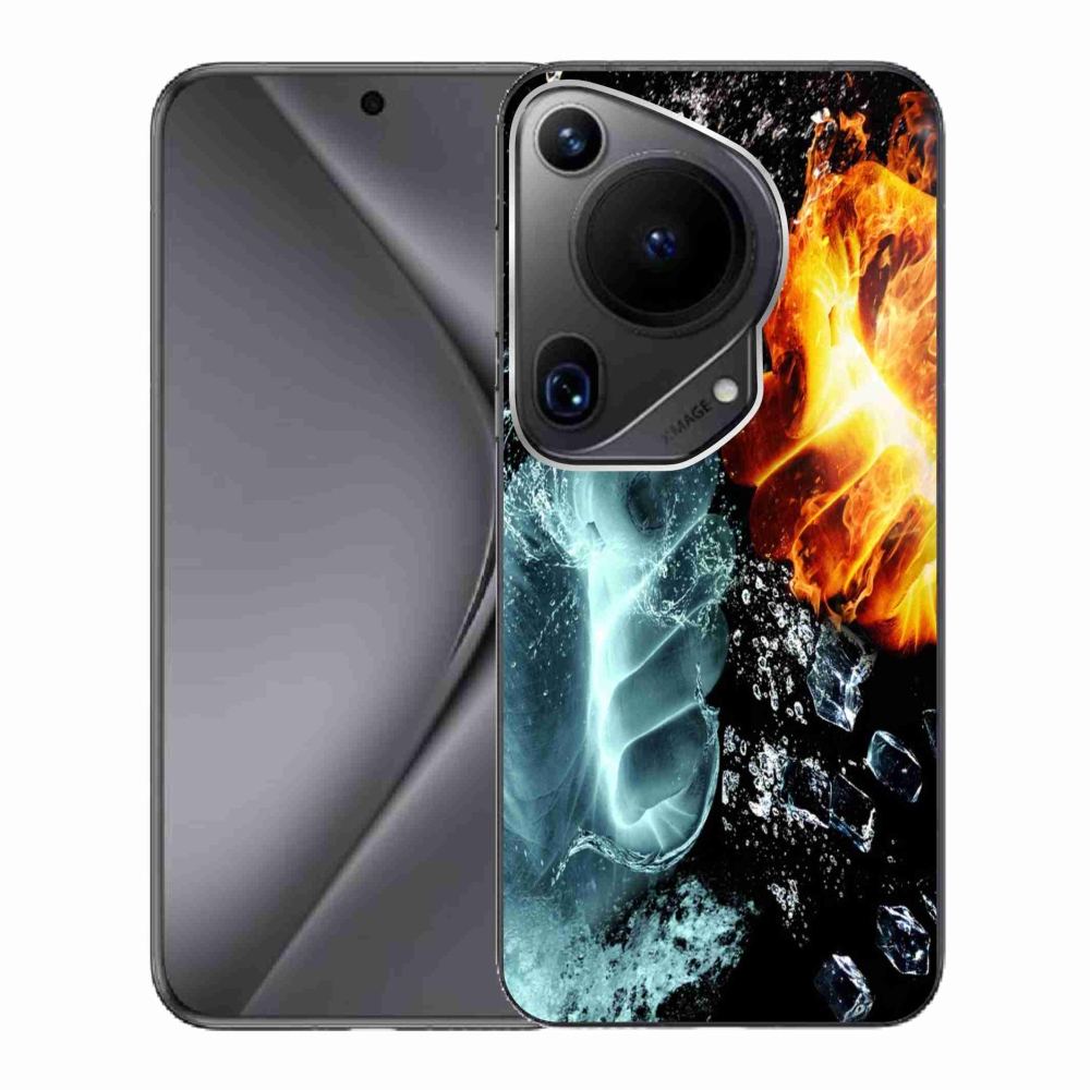 Gél borítás mmCase a Huawei Pura 70 Ultra - víz és tűz számára
