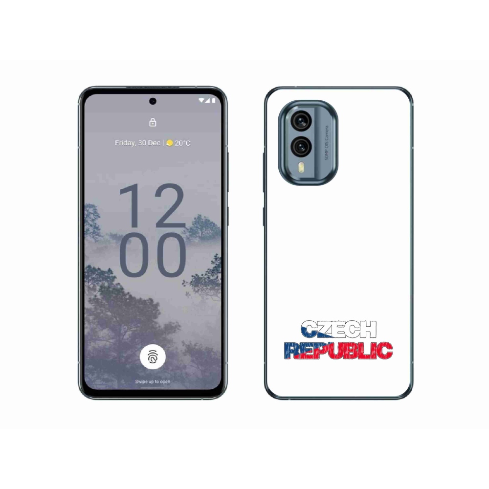 Zselés borító mmCase a Nokia X30 5G készülékhez - Csehország fehér háttér