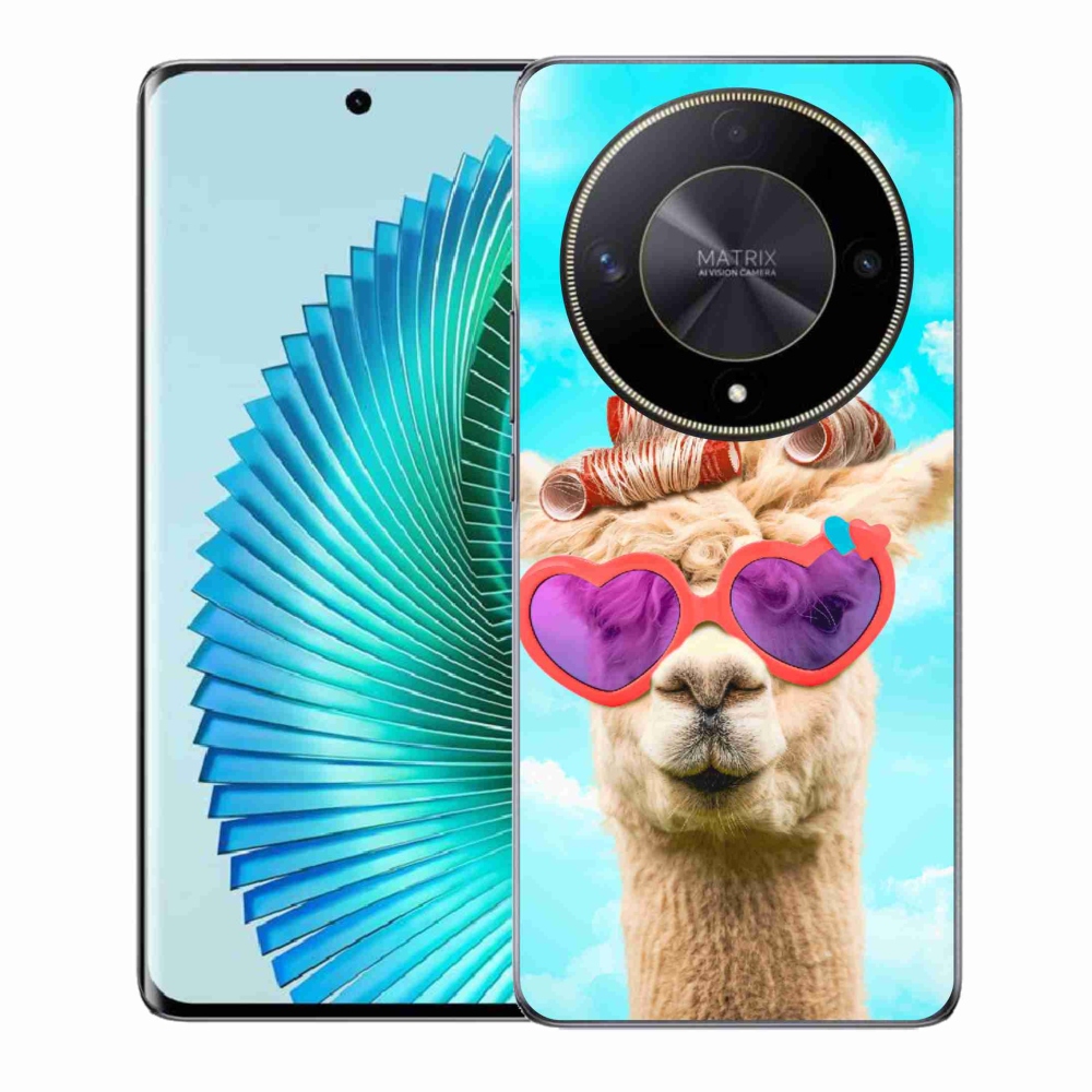 Zselés borítás mmCase a Honor Magic 6 Lite 5G számára - szemüveges láma