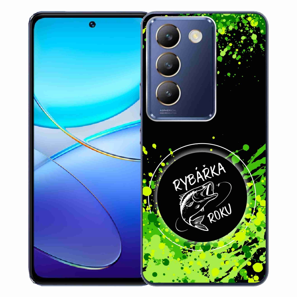 Gél borító mmCase a Vivo V40 SE 4G/5G-n - az év horgásza fekete háttérrel