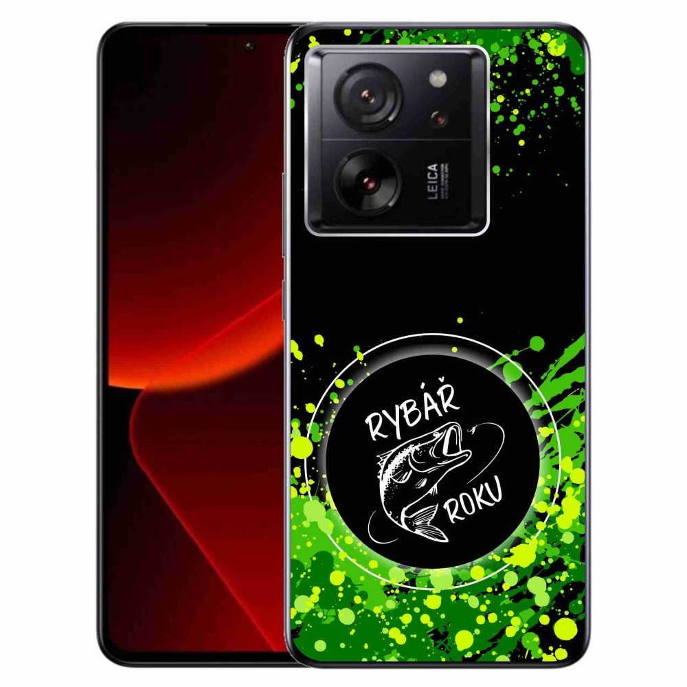 Gél borítás mmCase a Xiaomi 13T/13T Pro számára - az év horgásza fekete háttérrel