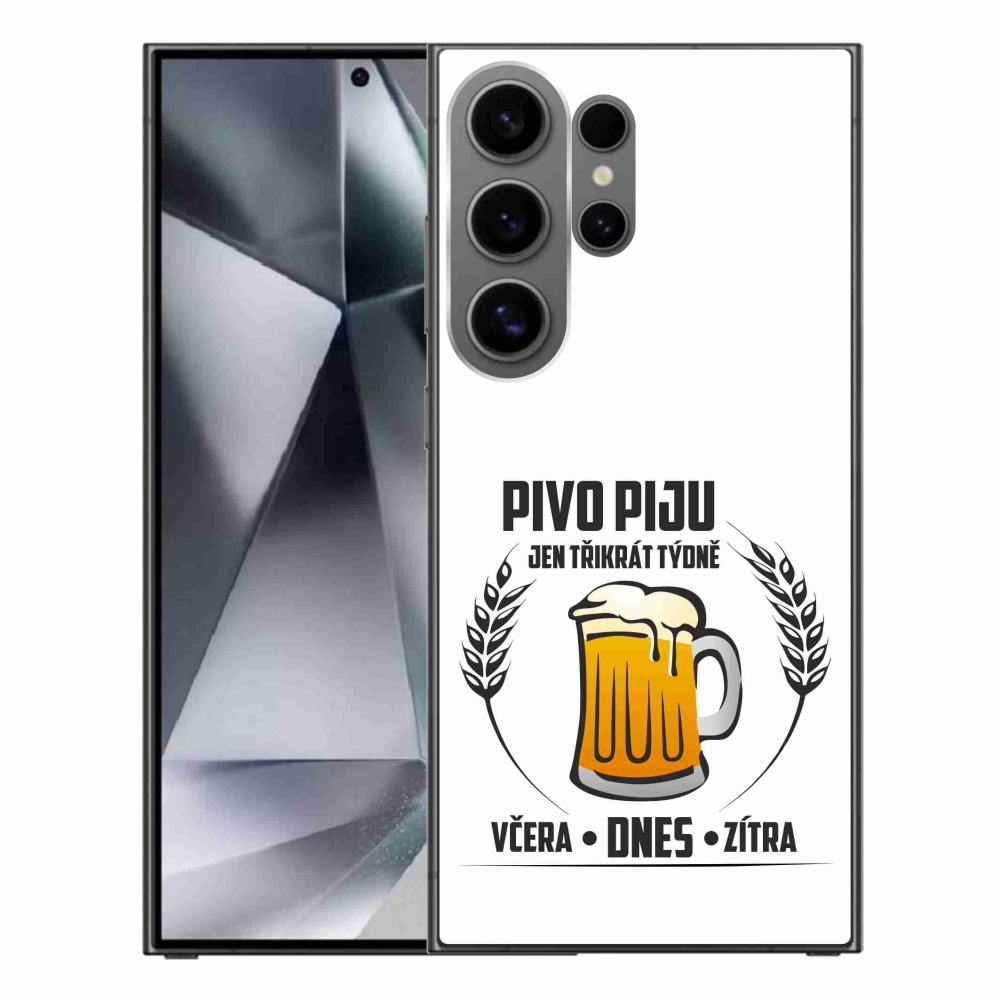 Gél borítás mmCase Samsung Galaxy S24 Ultra - sör motívum fehér háttérrel