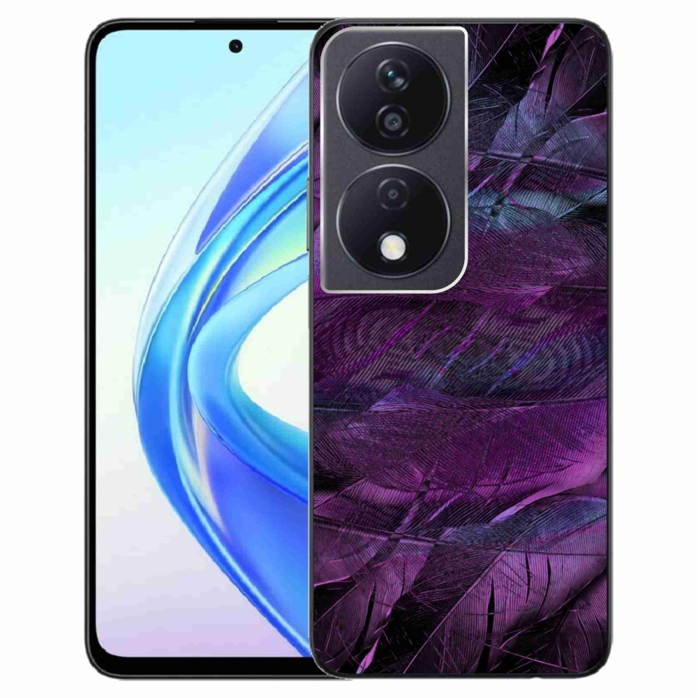 Gél védőhuzat mmCase a Honor X7b/Honor 90 Smart készülékhez - lila tollak