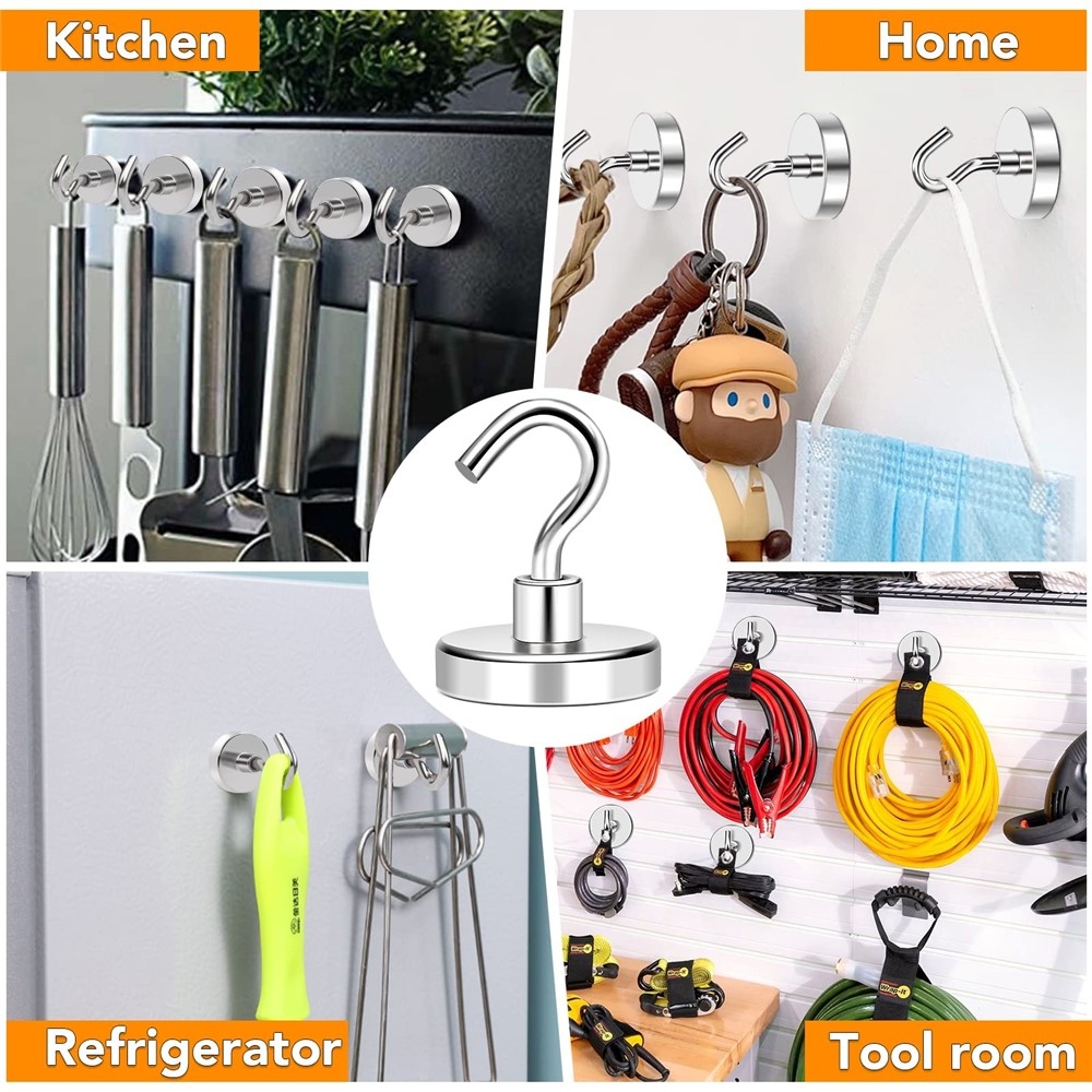 Akasztós acél mágneses kampó 12 kg teherbírással