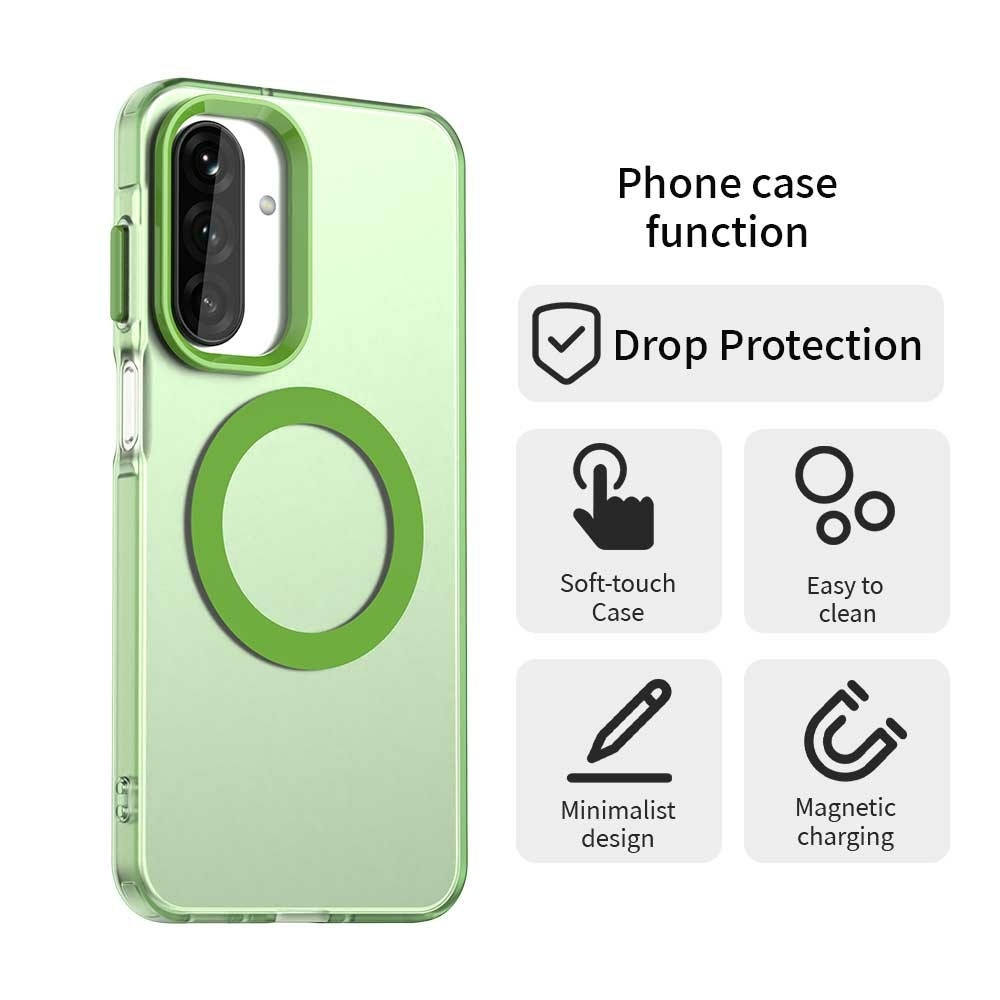 Candy zselés tok MagSafe-val a Samsung Galaxy A17 4G/5G készülékre - zöld