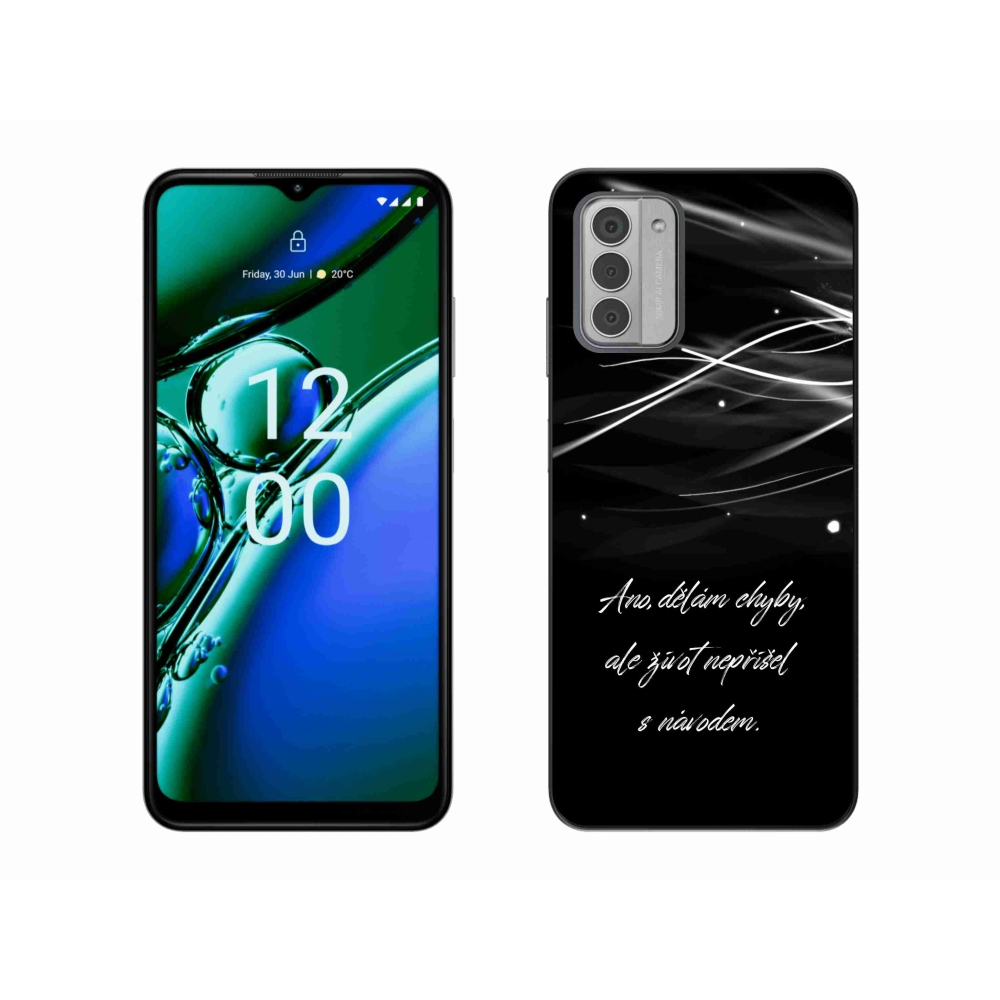 Zselés borítás mmCase a Nokia G42 készülékhez - idézőjelben fekete háttérrel