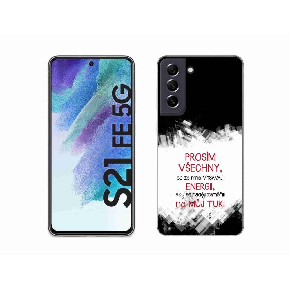 Gél borító mmCase Samsung Galaxy S21 FE 5G - vicces szöveg 1 piros
