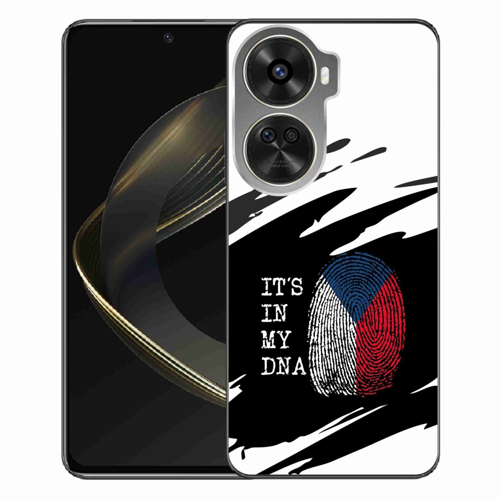 Gél borító mmCase a Huawei Nova 12 SE - zászlós ujjlenyomat fekete és fehér háttérrel