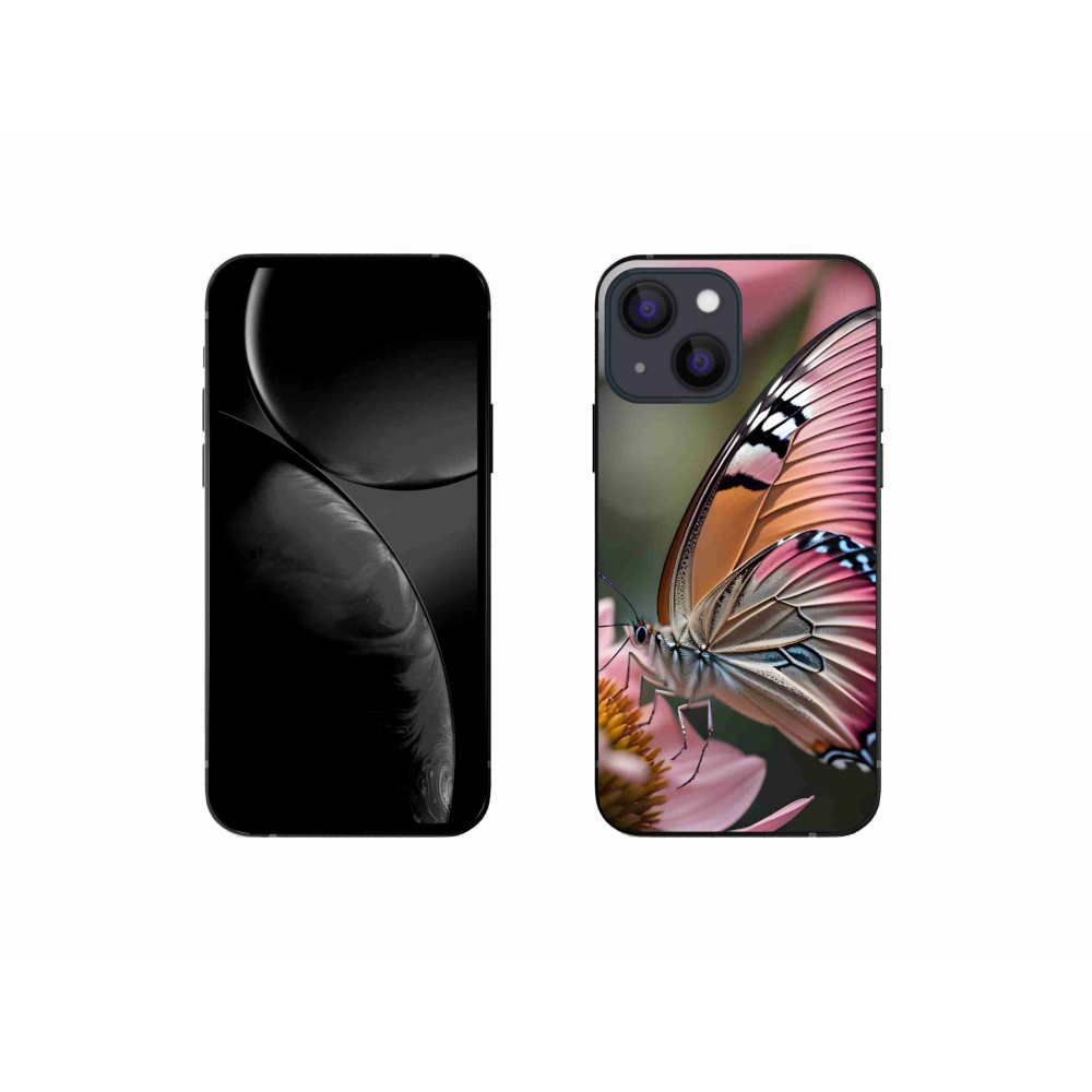 Zselés borítás mmCase iPhone 13 mini készülékhez - színes pillangó