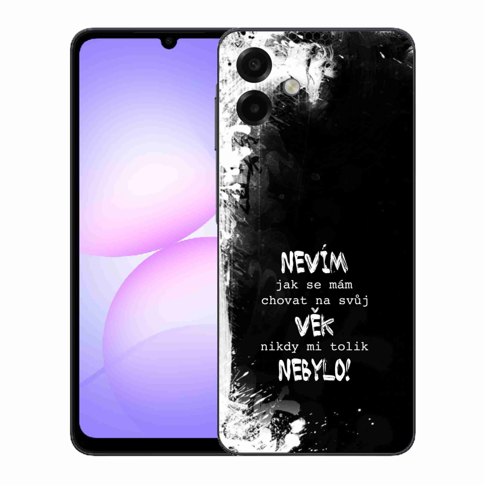 Gél borító mmCase Samsung Galaxy A07 4G - vicces szöveg 14 fekete háttér