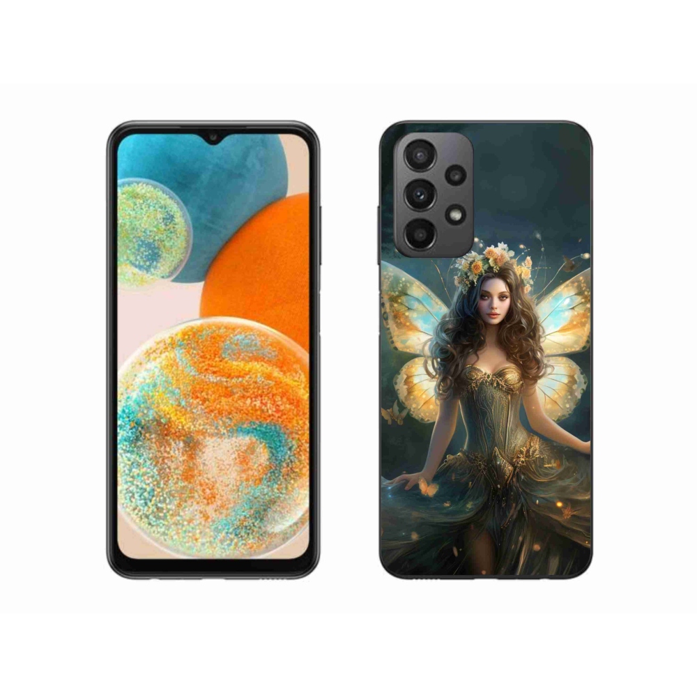 Gél borítás mmCase Samsung Galaxy A23 4G/5G - pillangó nőhöz