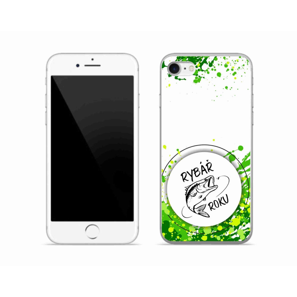Gél borítás mmCase iPhone SE (2020) - Az év halászának fehér háttere