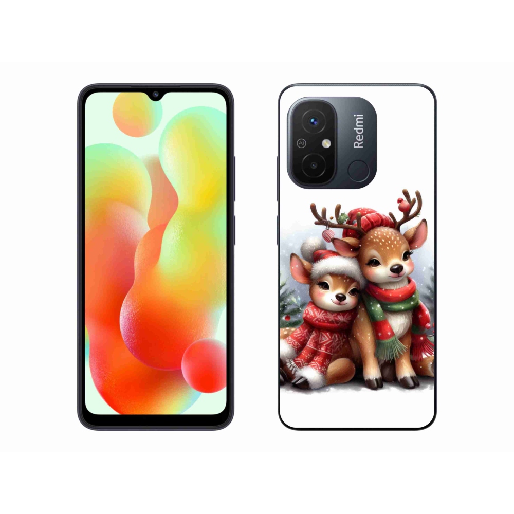 Gél borítás mmCase a Xiaomi Redmi 12C számára - karácsonyi rénszarvas