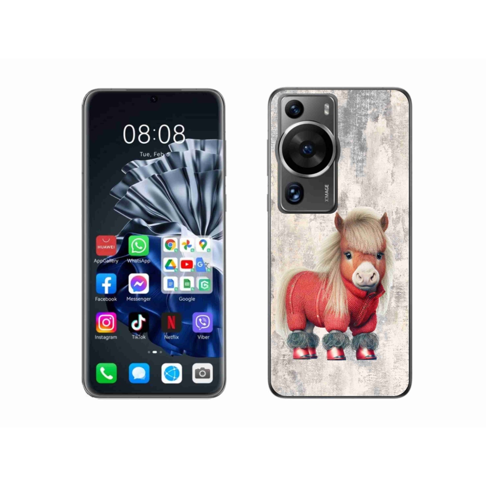Gél borítás mmCase a Huawei P60 Pro számára - póni pulóverben