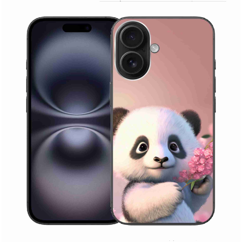 Gél borítás mmCase iPhone 16 készülékhez - aranyos panda