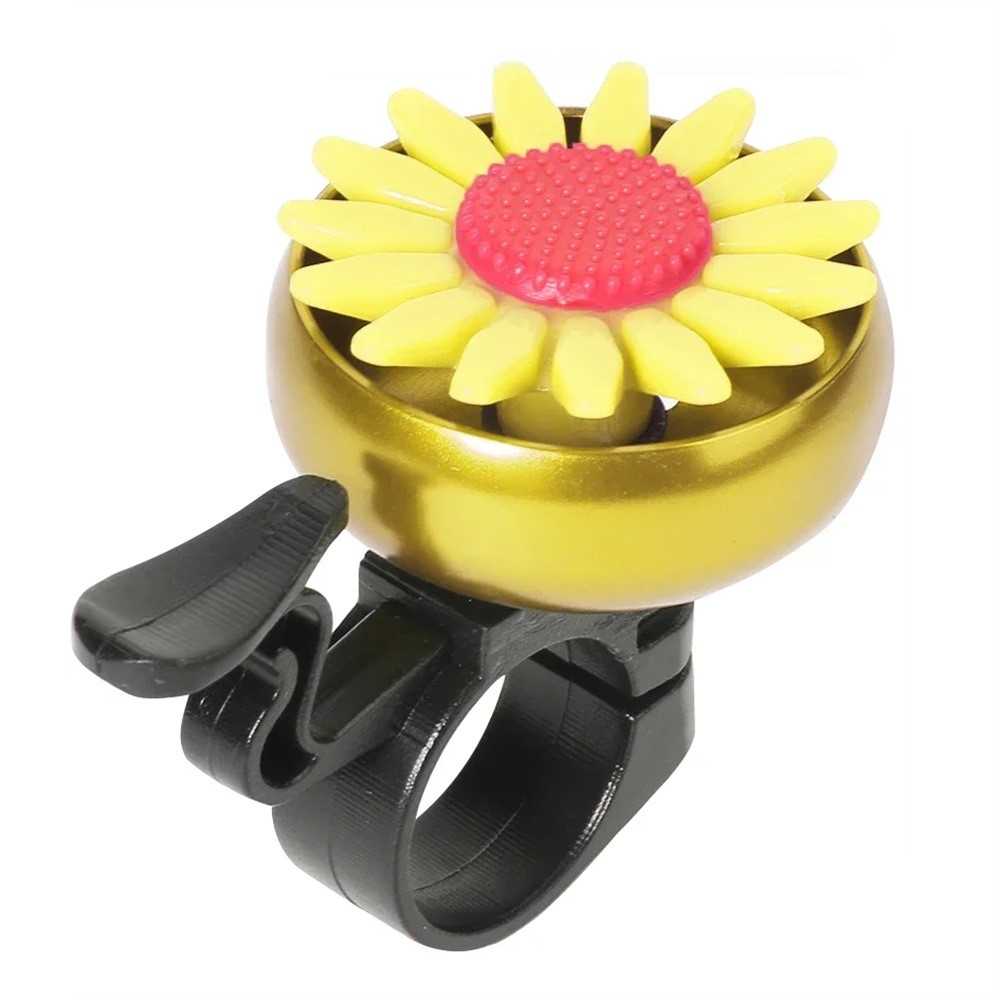 Gyerek biciklicsengő virágmotívummal - sárga