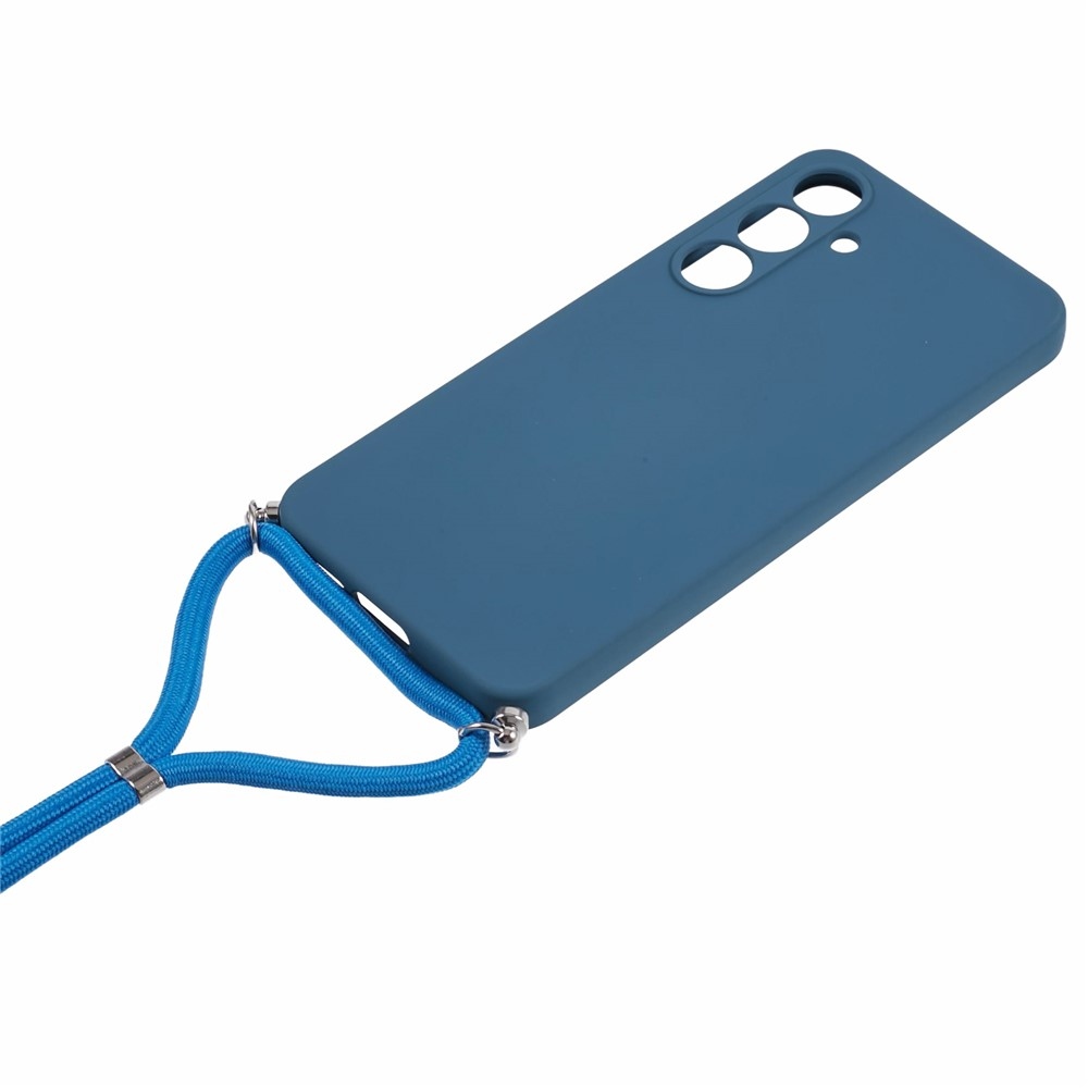 Bélelt zselés tok húzózsinórral Samsung Galaxy A17 4G/5G - kék