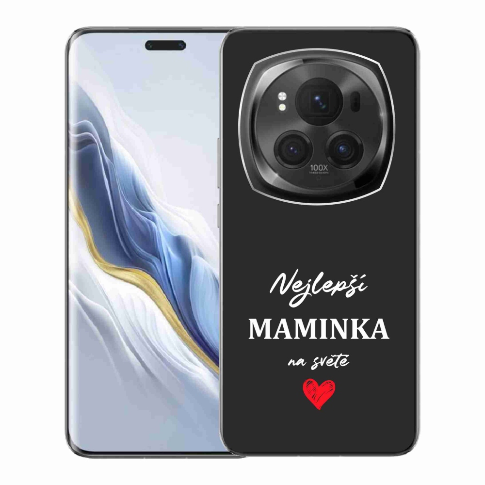 Gél borítás mmCase a Honor Magic 6 Pro 5G számára - Best Mom 1 fekete háttér