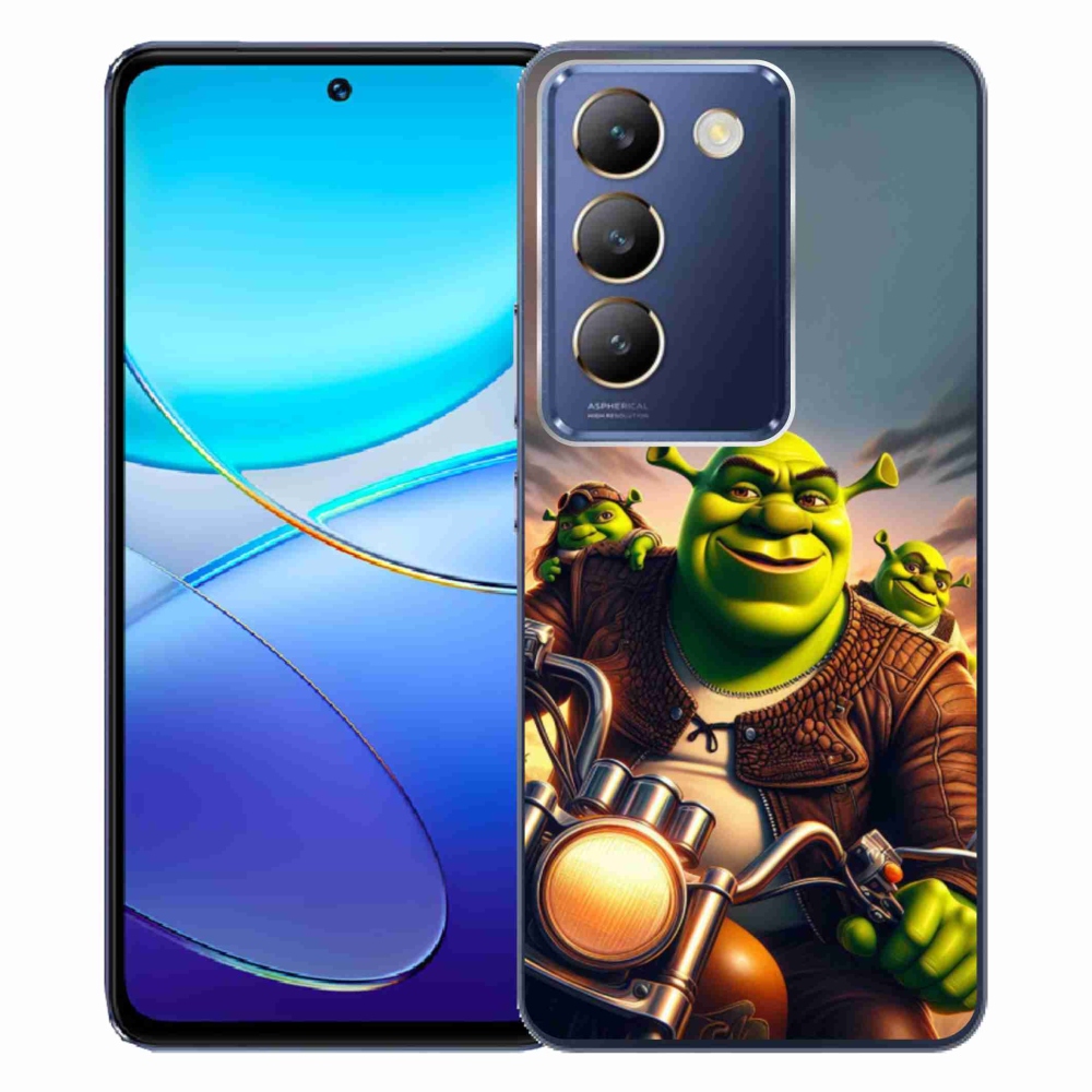 Gél borítás mmCase a Vivo V40 SE 4G/5G-hez - shrek egy motorkerékpáron