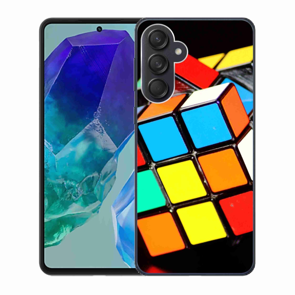 Gél tok mmCase Samsung Galaxy M55 5G - Rubik-kocka számára