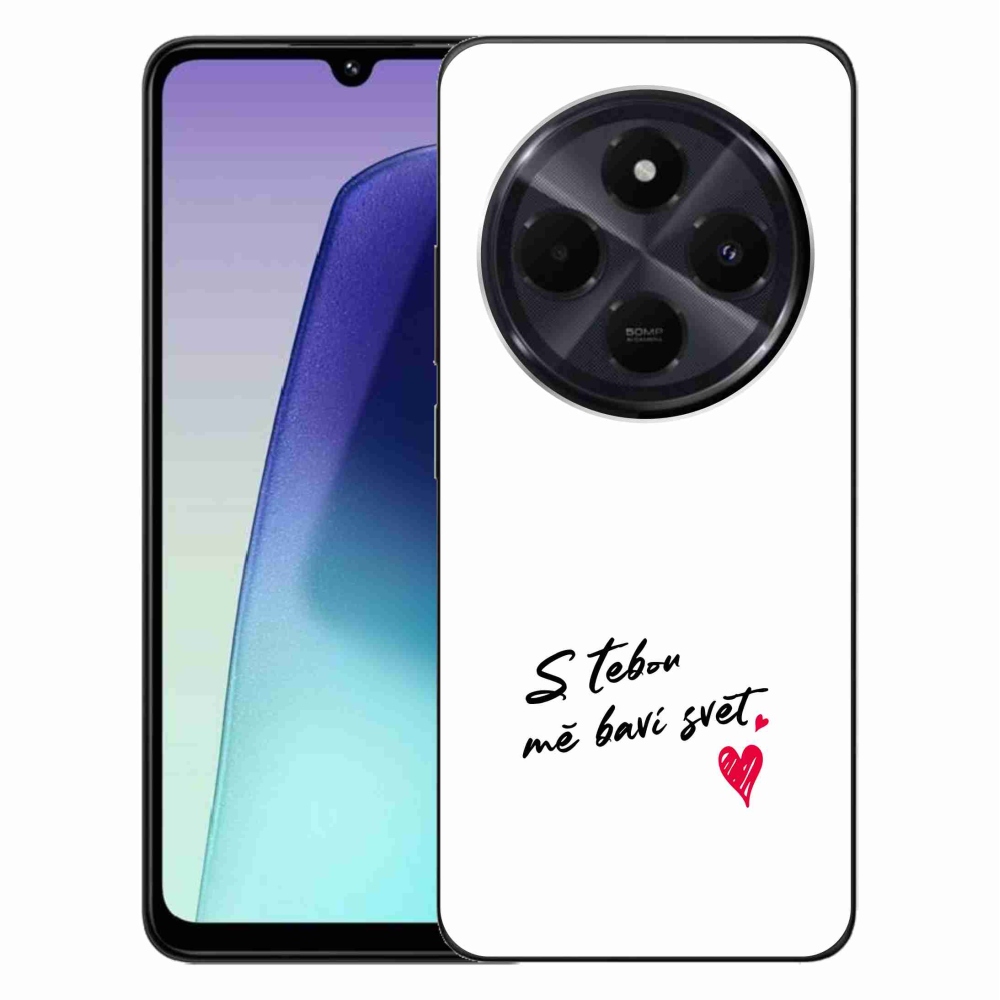 Gél borító mmCase a Xiaomi Redmi 14C/Poco C75-hez - szerelmes szöveg 1 fehér háttér