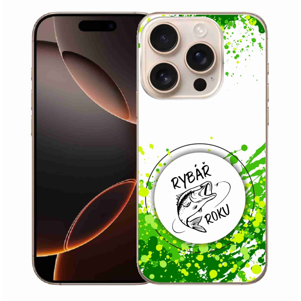 Gél borítás mmCase iPhone 16 Pro Max készülékhez - Az év halászának fehér háttere