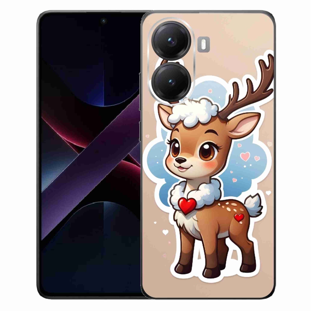 Gél borító mmCase a Xiaomi Poco X7 Pro 5G számára - rajzfilm rénszarvas