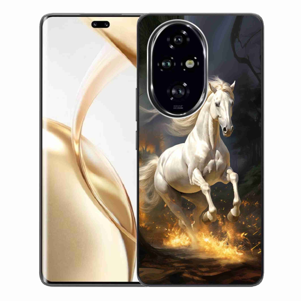Zselés borítás mmCase a Honor 200 Pro 5G-hez - fehér ló 2