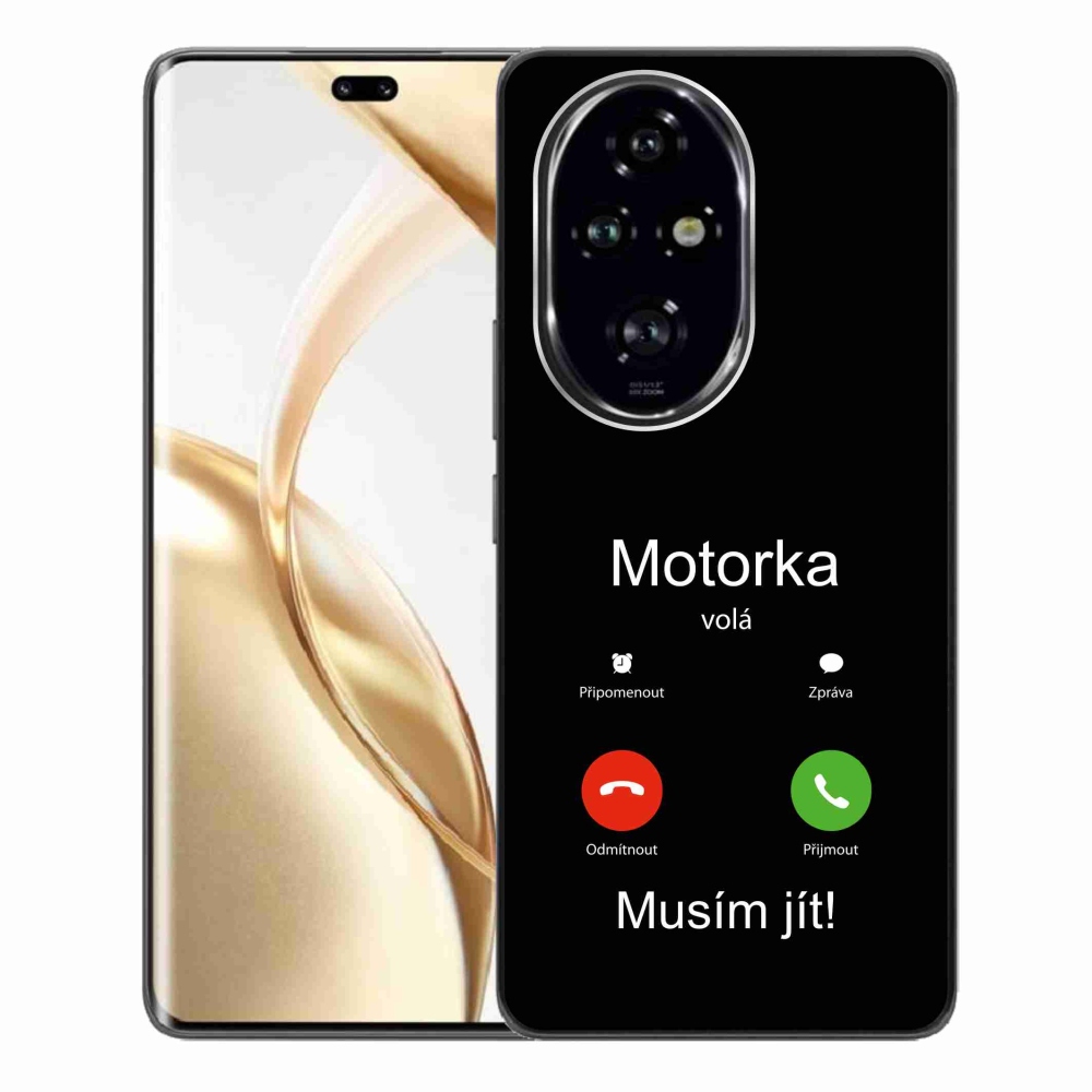 Gél borító mmCase a Honor 200 Pro 5G készülékhez - motoros hívások fekete háttérrel