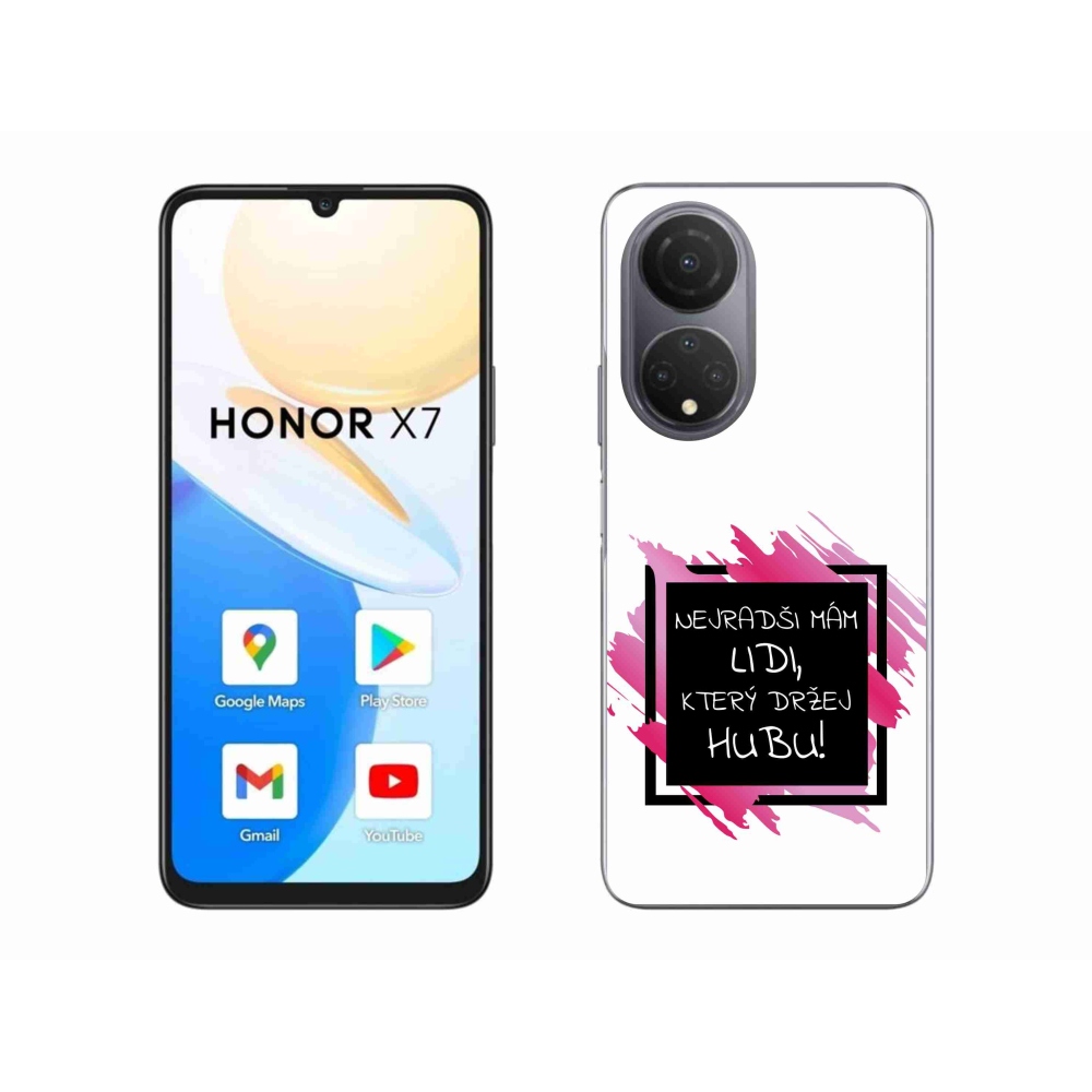 Gél borító mmCase a Honor X7-hez - vicces szöveg 7 fekete-fehér háttérrel