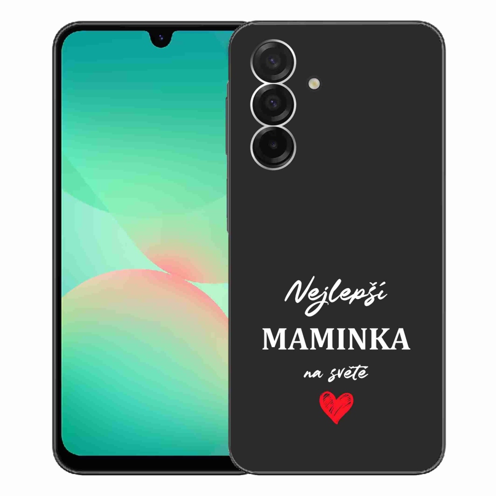 Gél borító mmCase a Samsung Galaxy A26 5G - legjobb anya 1 fekete háttérrel