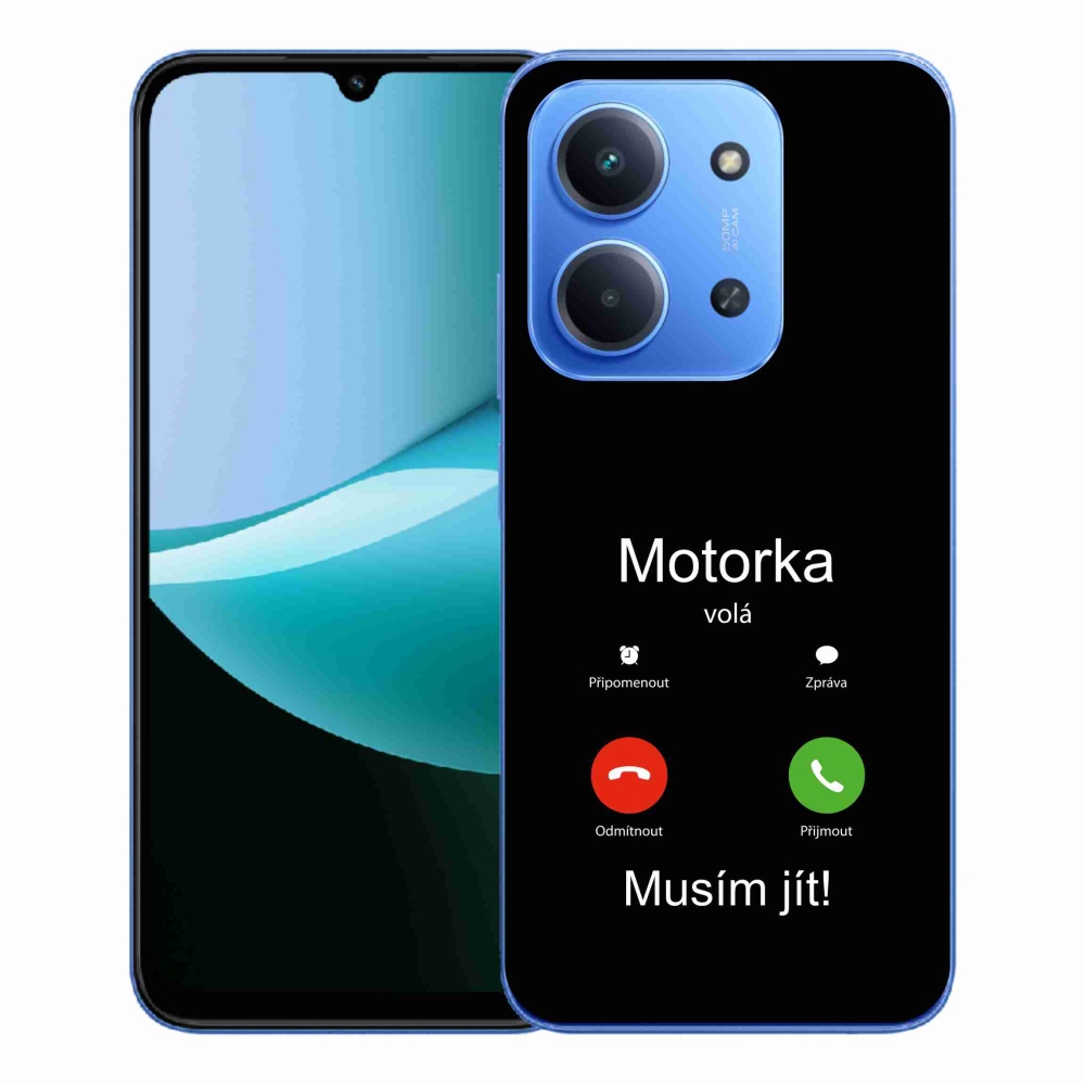 Gél borító mmCase a Xiaomi Redmi 15C 4G/5G (173mm) - motoros hívások fekete háttérrel