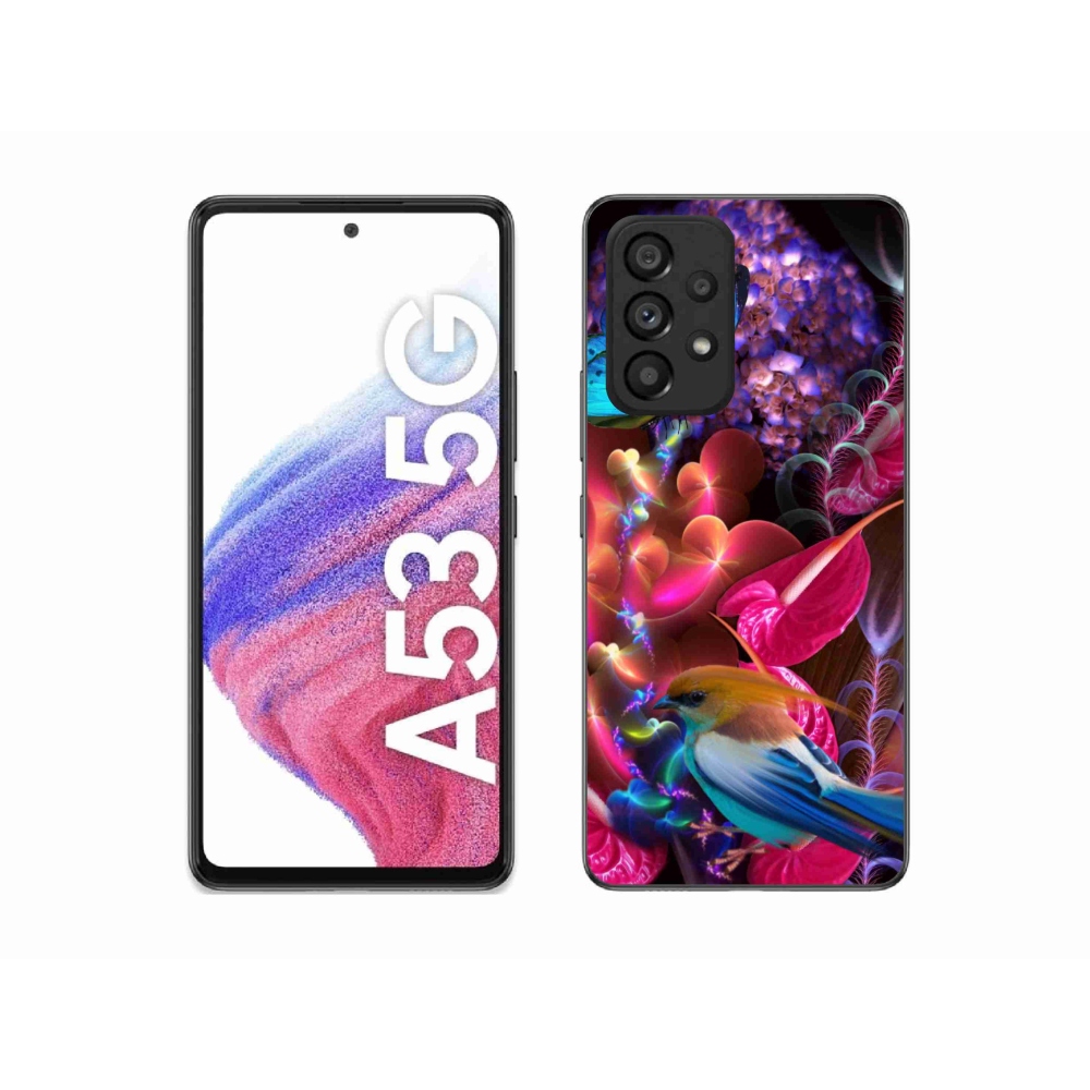 Gél borítás mmCase Samsung Galaxy A53 5G - színes virágokhoz