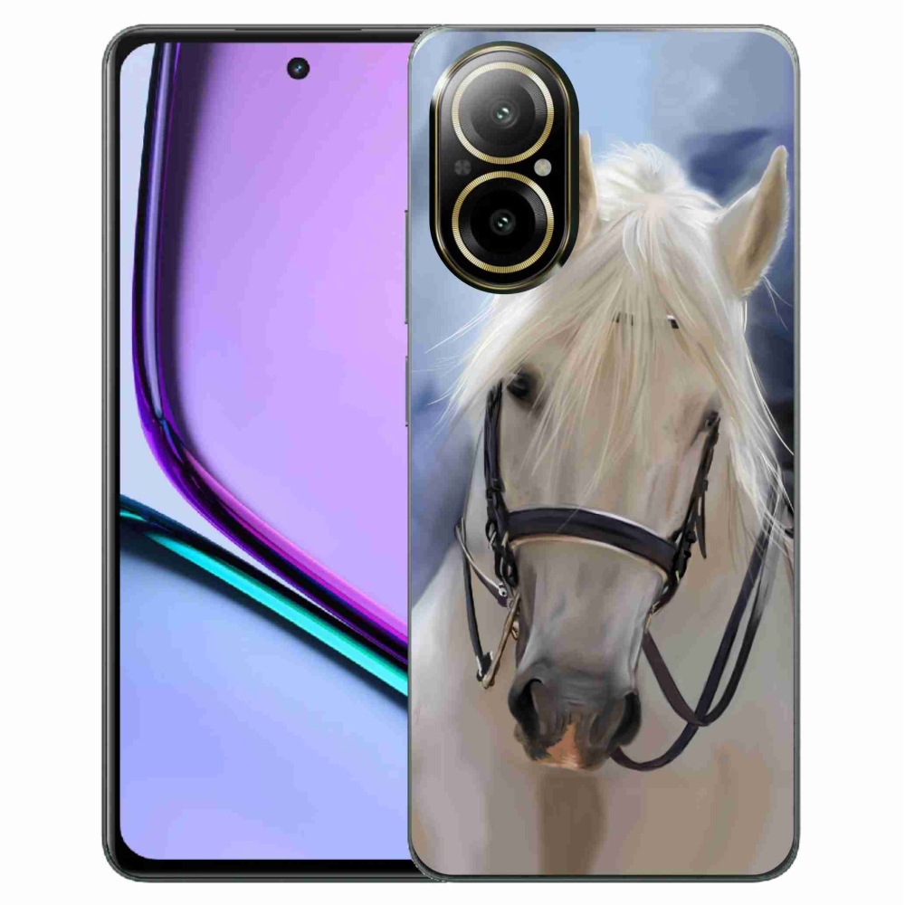 Zselés borítás mmCase a Realme C67 készülékhez - fehér ló