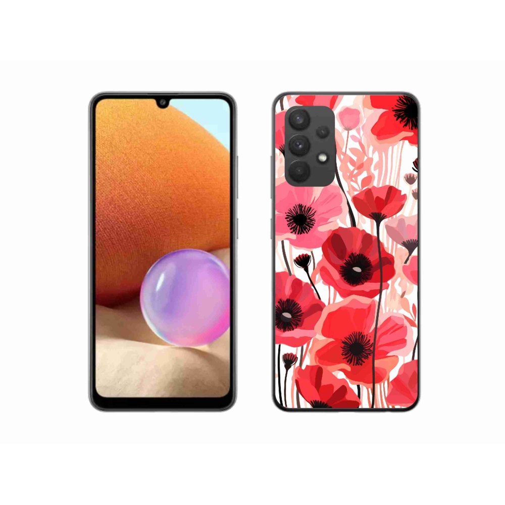 Zselés borítás mmCase Samsung Galaxy A32 4G - mákos 1