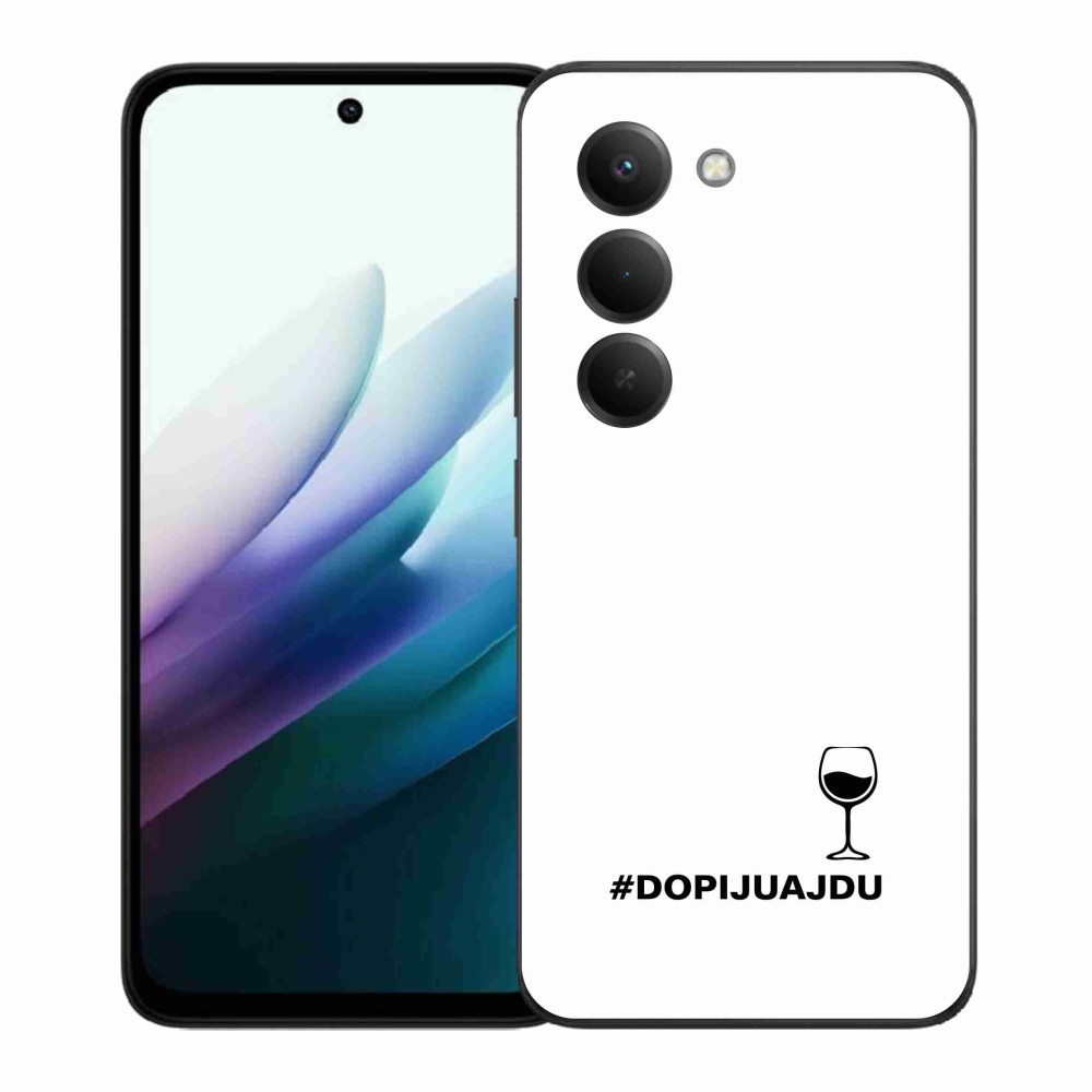 Gél borítás mmCase a Xiaomi Redmi 15 4G/5G (171mm) - bor motívum fehér háttérrel